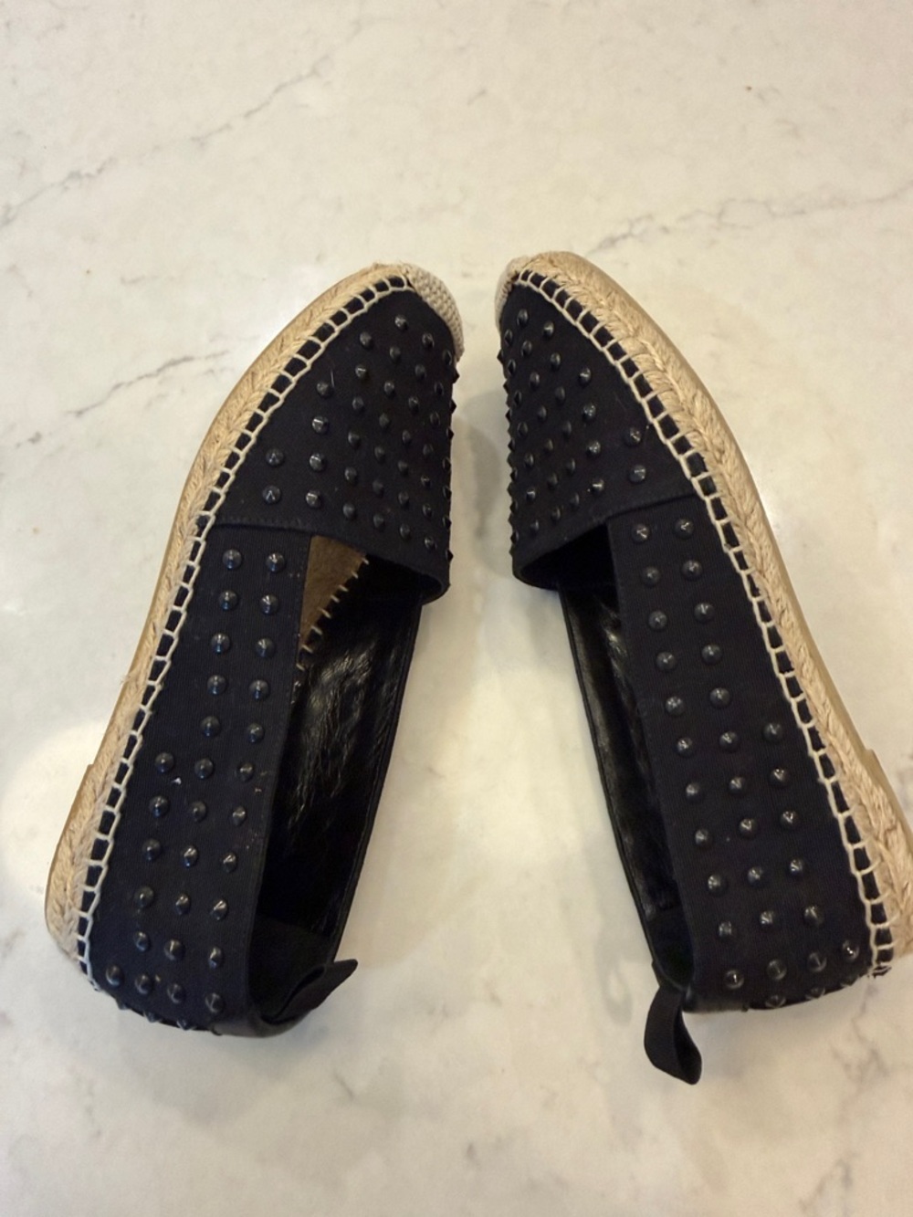Saint Laurent Black‎ Studded Espadrilles Size 37 - Picture 6 of 10